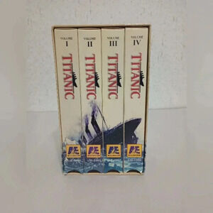 Titanic Boxed Set VHS Tapes 1994 A&E 4-Part TV Movie / Documentary